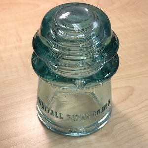 Antique aqua glass insulator.